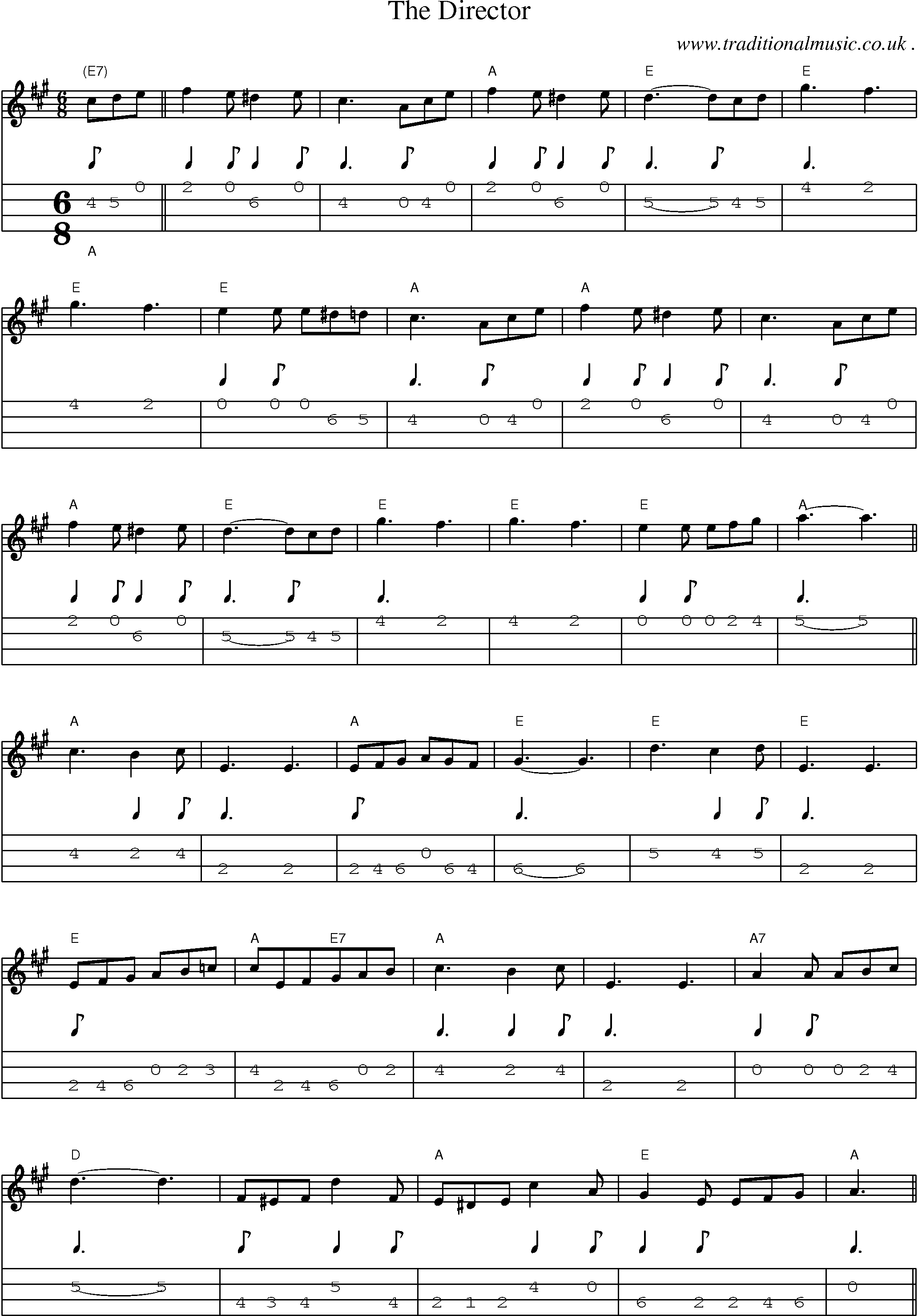 Sheet-Music and Mandolin Tabs for The Director