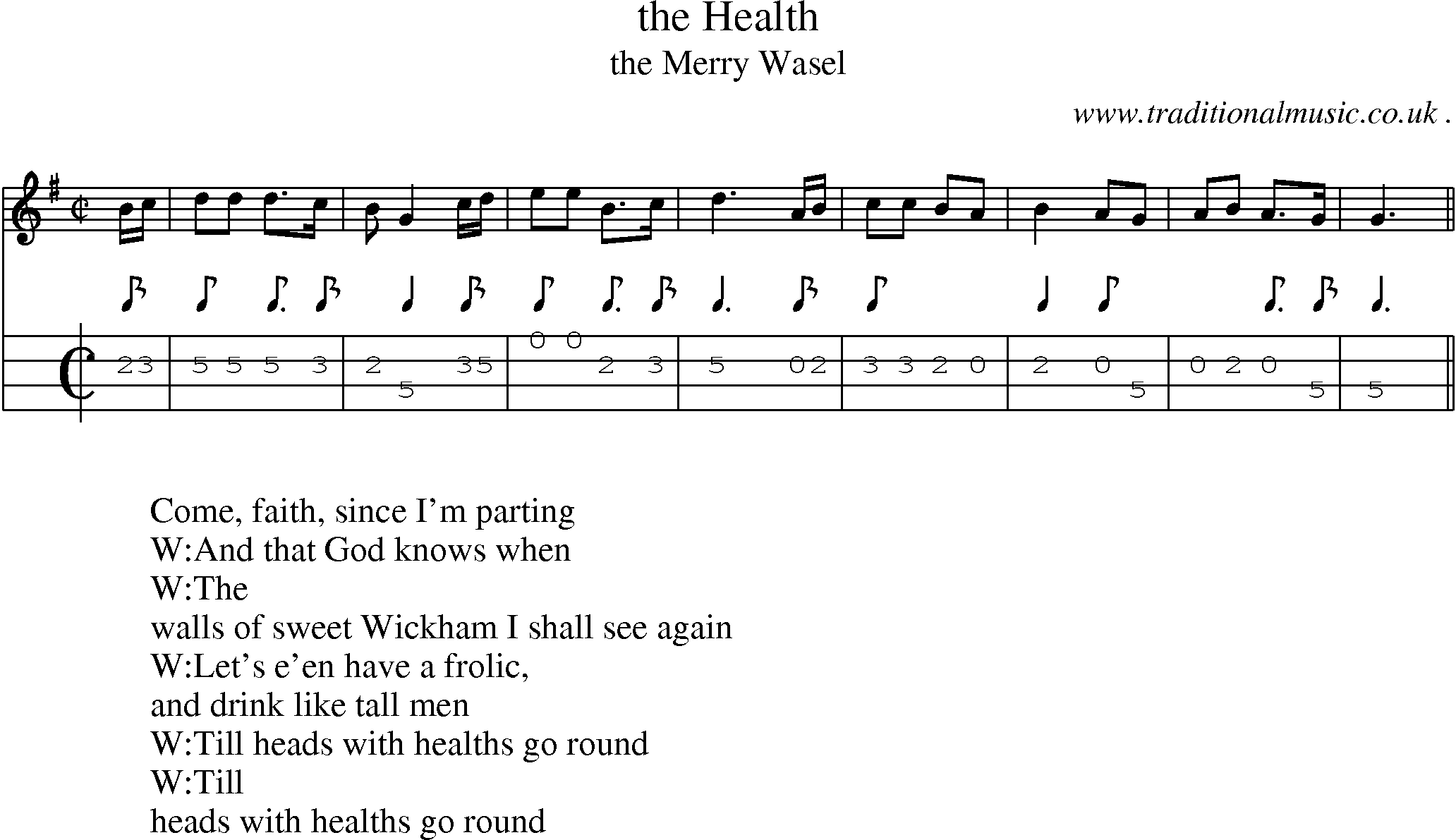 Sheet-Music and Mandolin Tabs for The Health