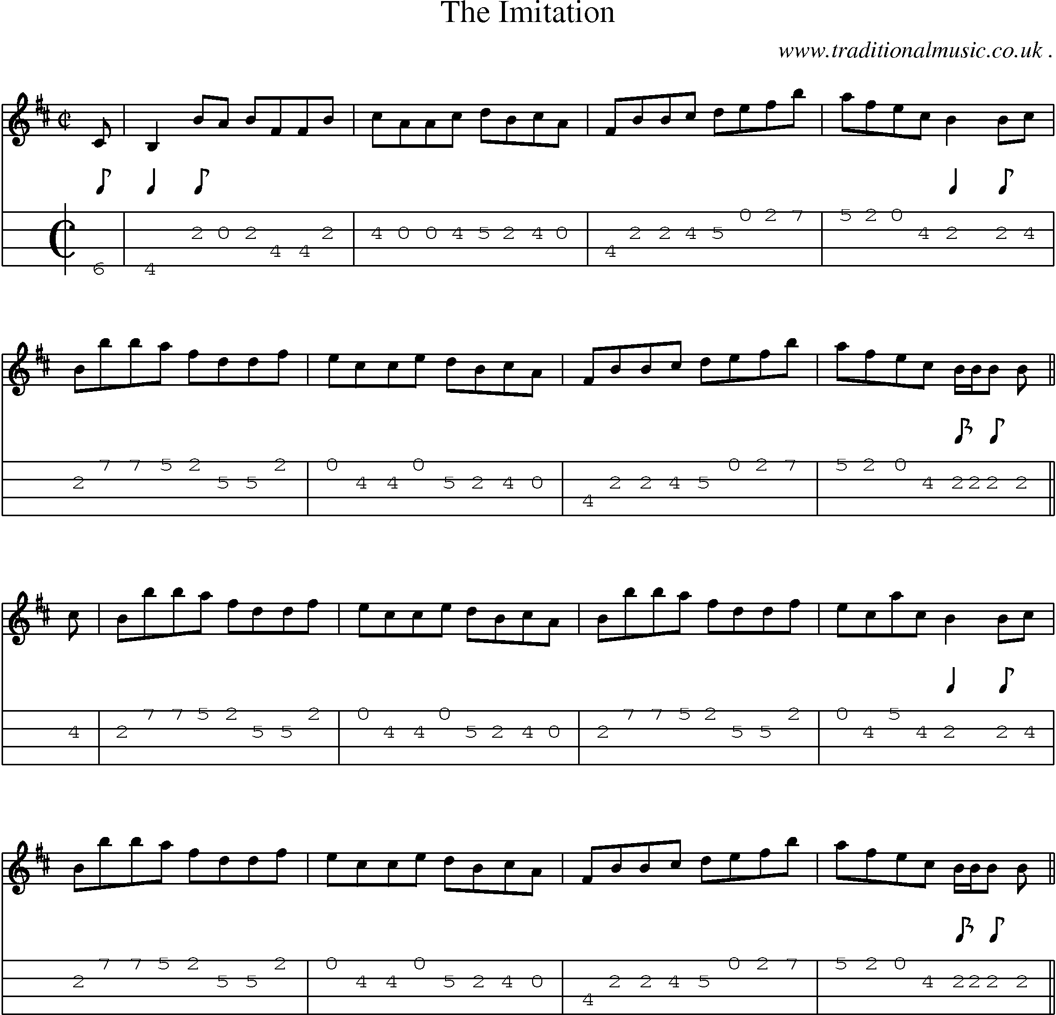 Sheet-Music and Mandolin Tabs for The Imitation