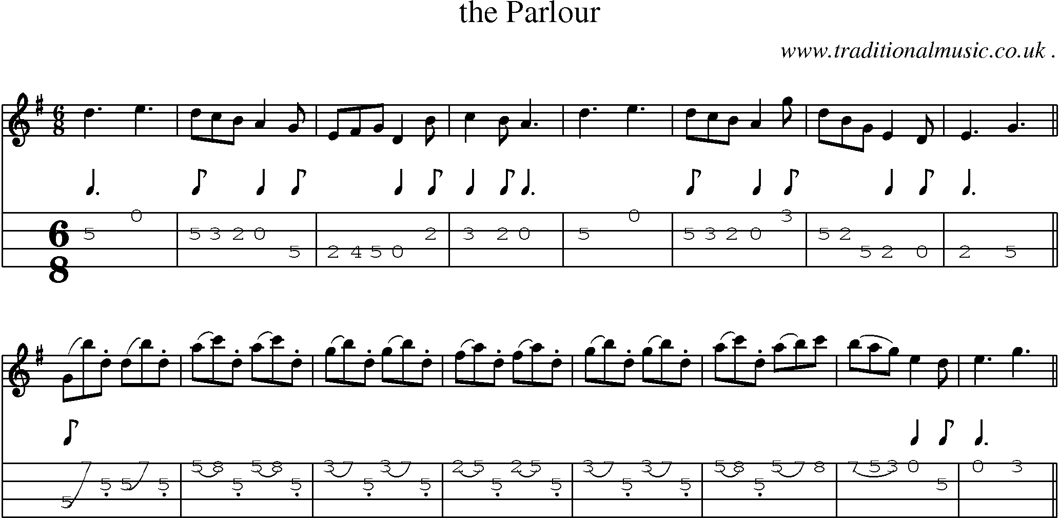 Sheet-Music and Mandolin Tabs for The Parlour