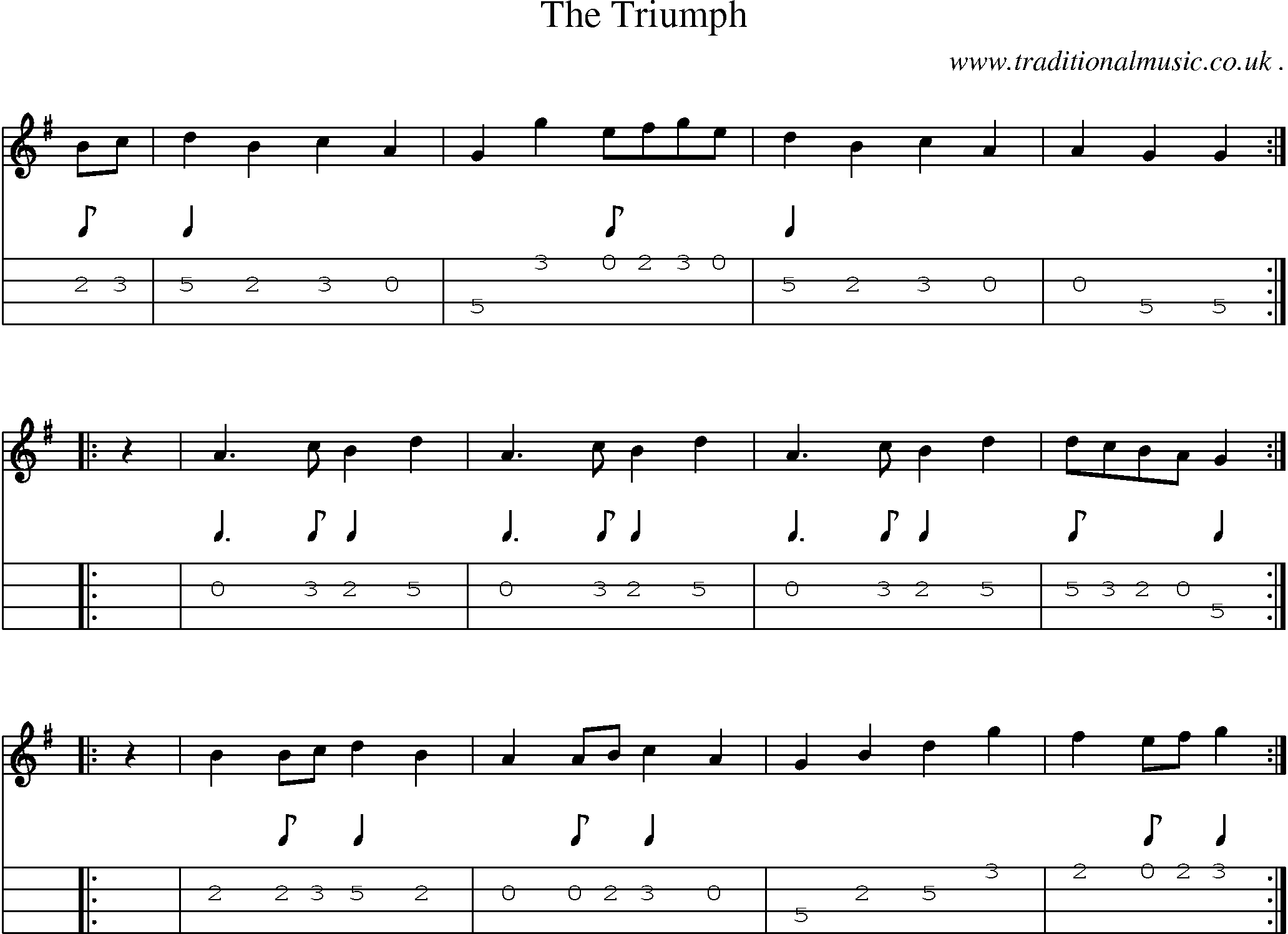 Sheet-Music and Mandolin Tabs for The Triumph