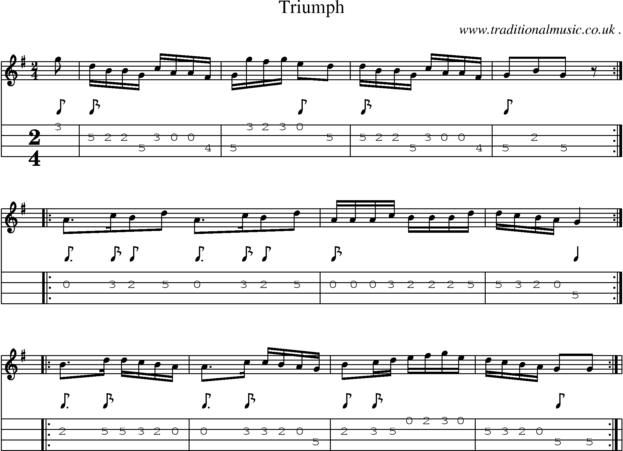 Sheet-Music and Mandolin Tabs for Triumph