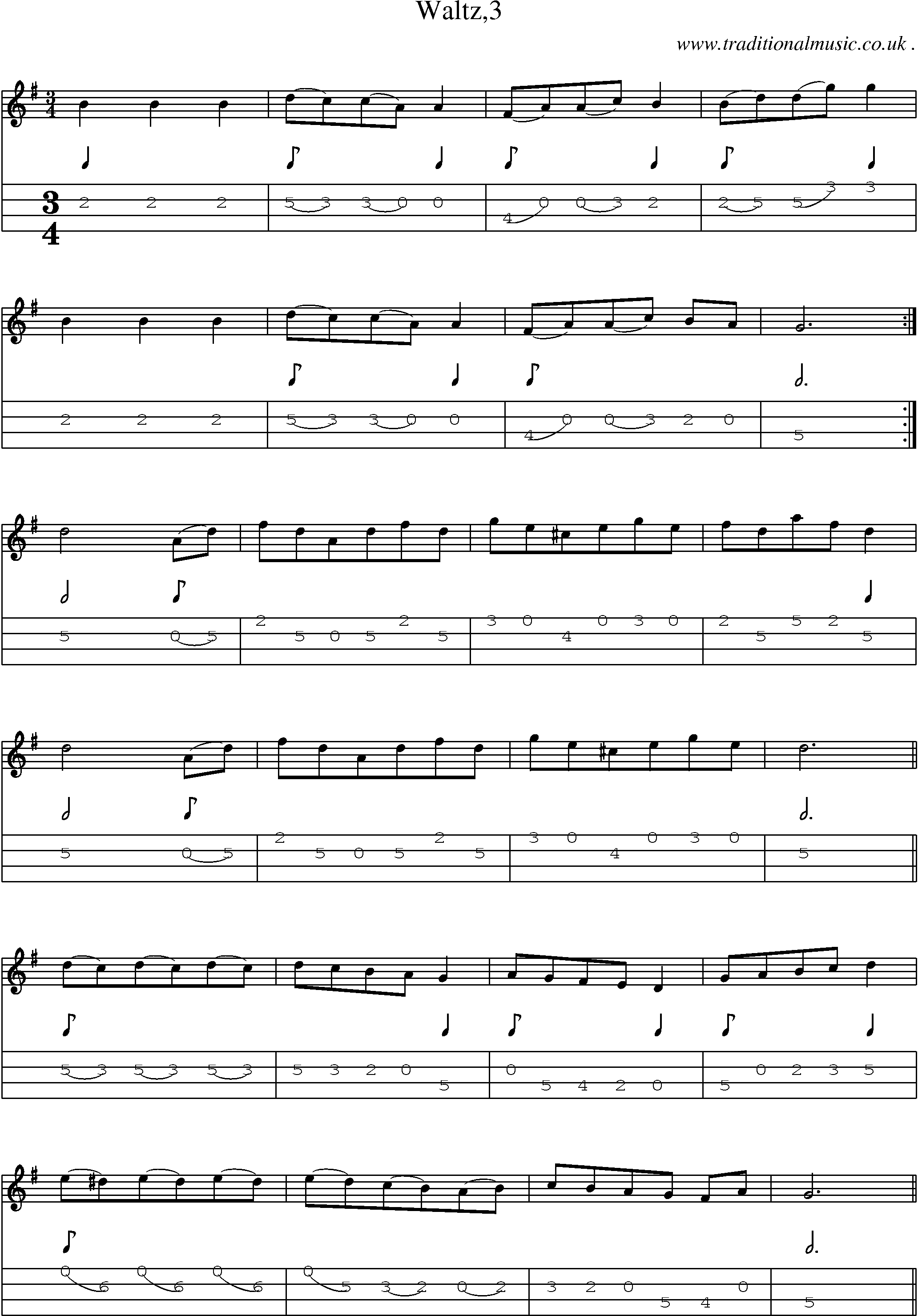 Sheet-Music and Mandolin Tabs for Waltz3