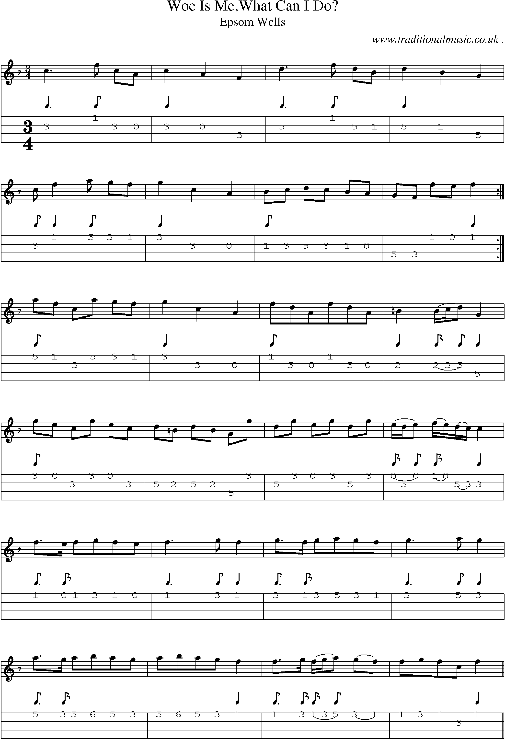 Sheet-Music and Mandolin Tabs for Woe Is Mewhat Can I Do
