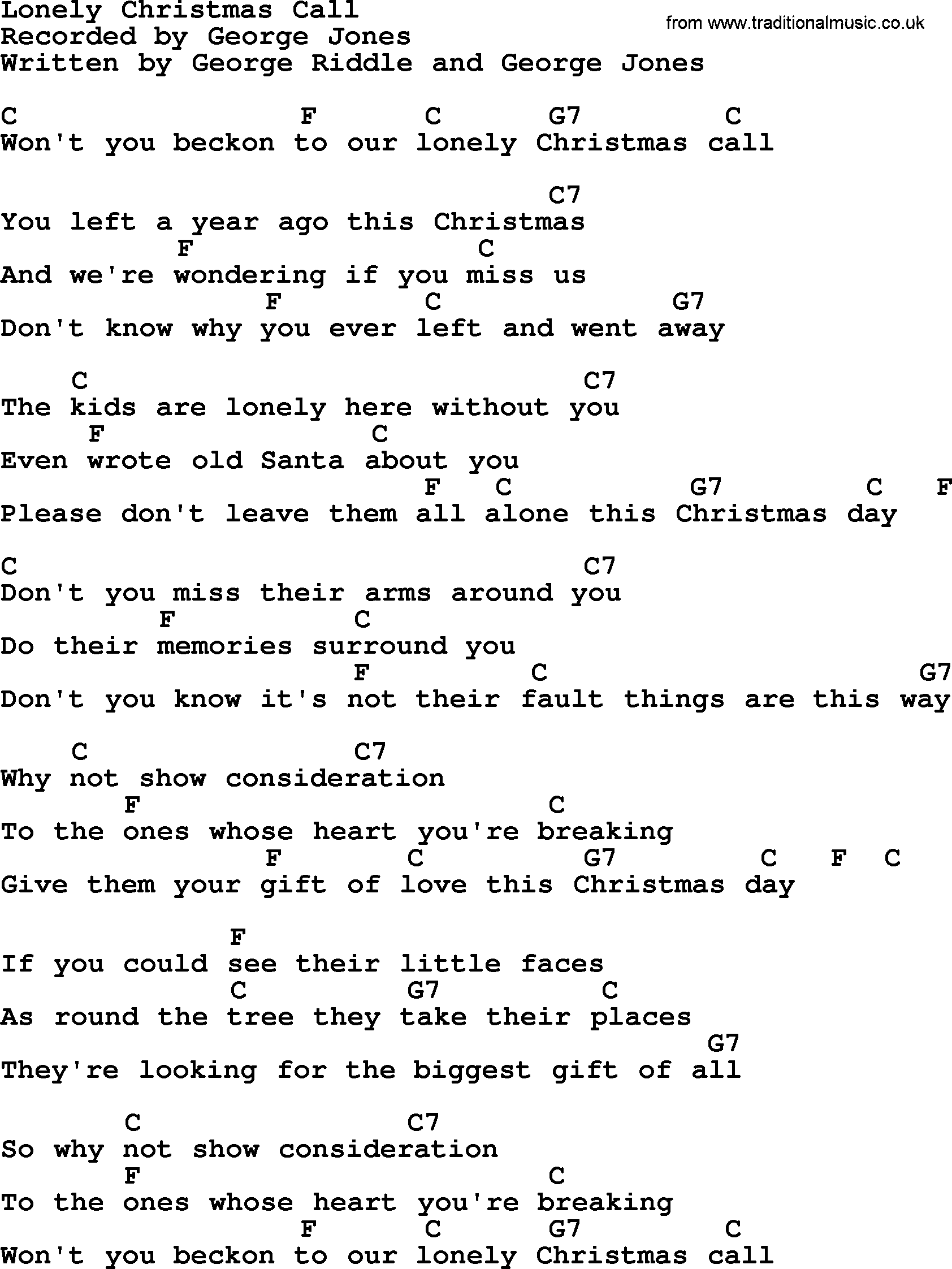 Lonely christmas lyrics