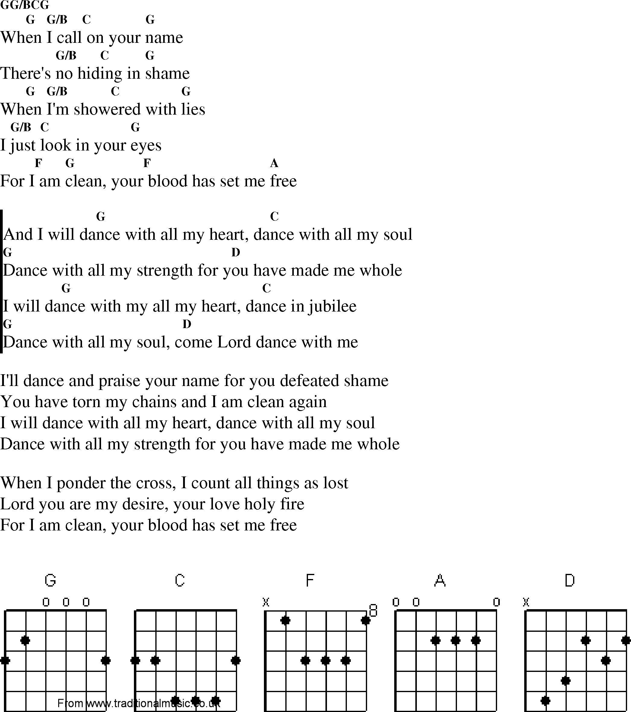 Gospel Song: grace_dance, lyrics and chords.