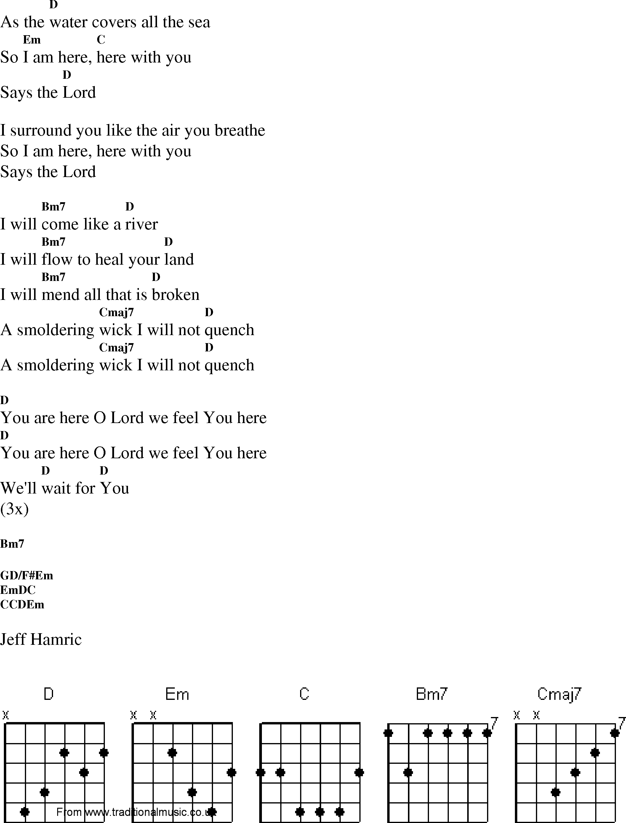 Gospel Song: i_will_come, lyrics and chords.