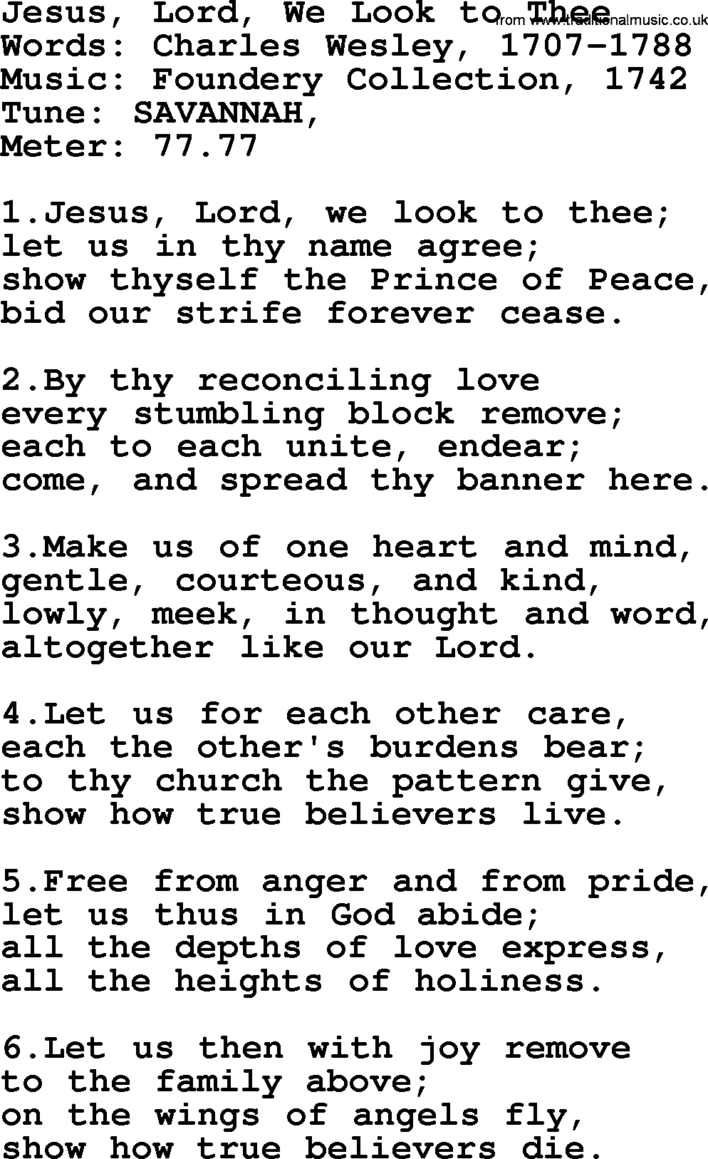 Holy Week Hymns, Hymn: Jesus, Lord, We Look To Thee, lyrics, PDF and Midi music