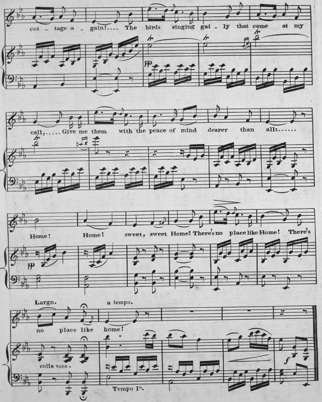 Home Sweet Home, Sheet Music page 4