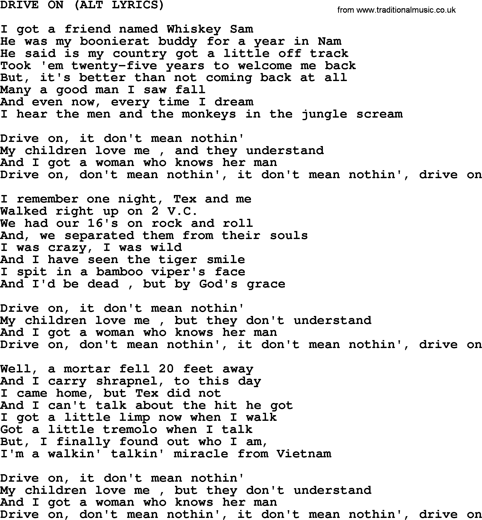 Johnny Cash song Drive On(2).txt lyrics