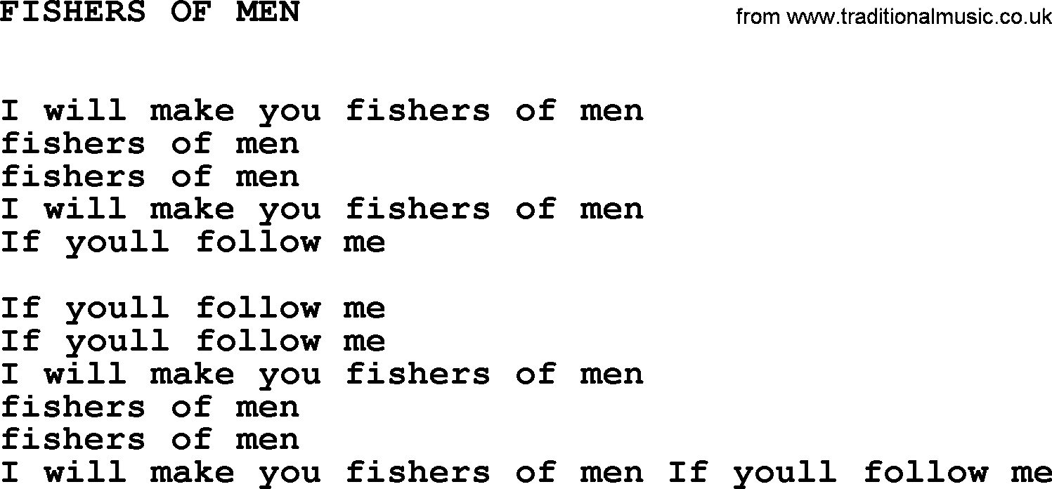 Johnny Cash song Fishers Of Men.txt lyrics