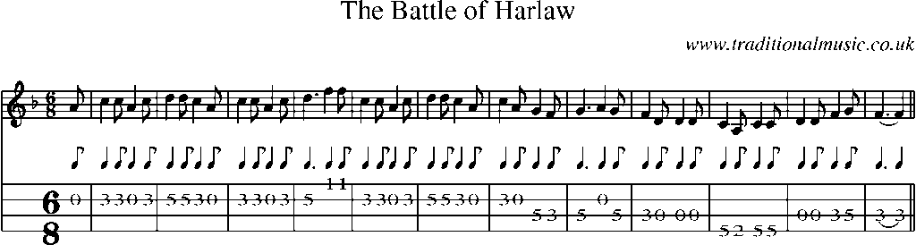 Mandolin Tab and Sheet Music for The Battle Of Harlaw