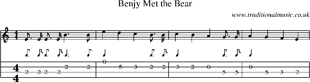 Mandolin Tab and Sheet Music for Benjy Met The Bear