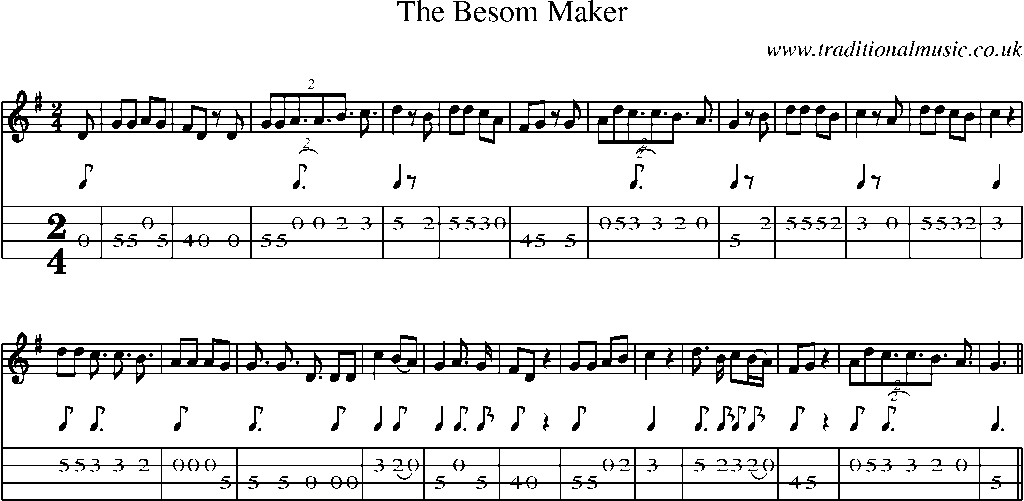 Mandolin Tab and Sheet Music for The Besom Maker