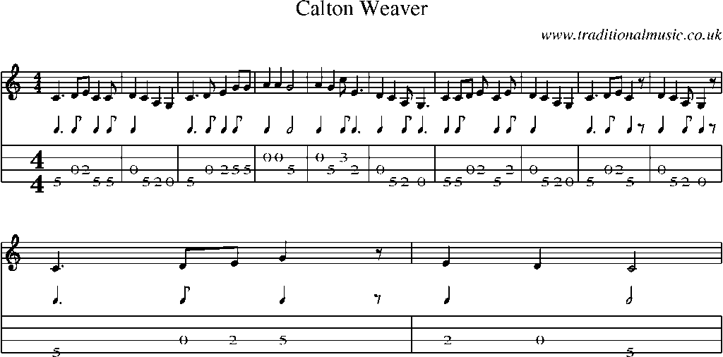 Mandolin Tab and Sheet Music for Calton Weaver