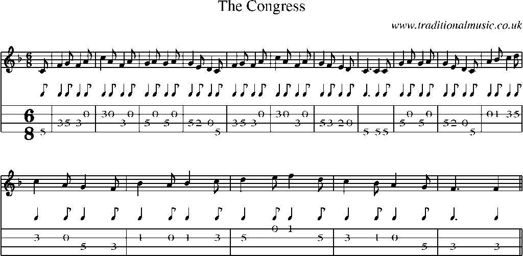 Mandolin Tab and Sheet Music for The Congress