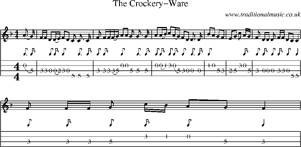 Mandolin Tab and Sheet Music for The Crockery-ware