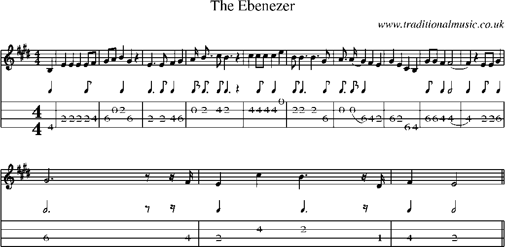 Mandolin Tab and Sheet Music for The Ebenezer