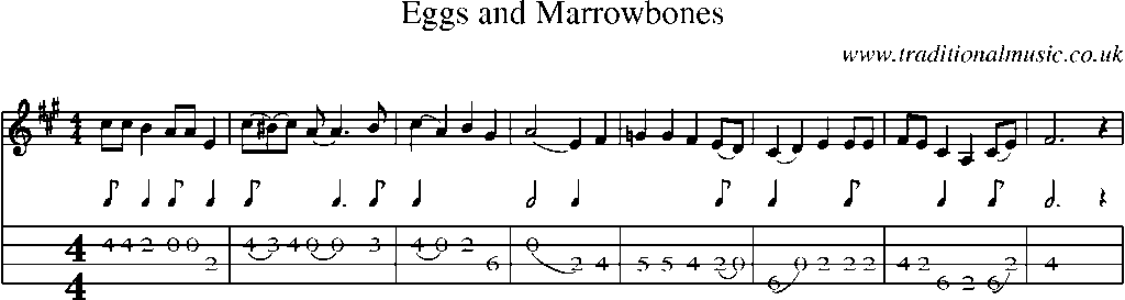 Mandolin Tab and Sheet Music for Eggs And Marrowbones