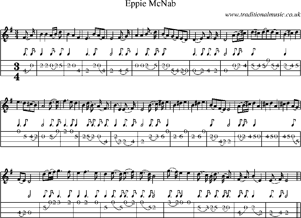 Mandolin Tab and Sheet Music for Eppie Mcnab