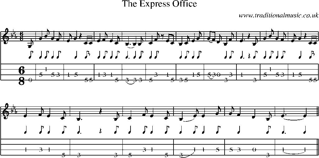 Mandolin Tab and Sheet Music for The Express Office