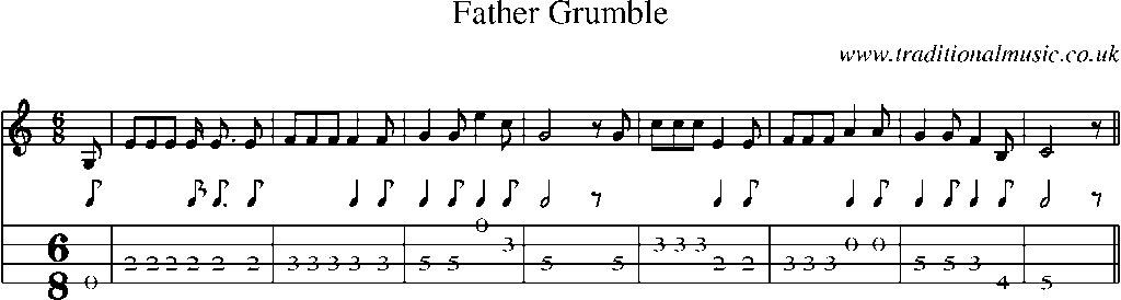 Mandolin Tab and Sheet Music for Father Grumble