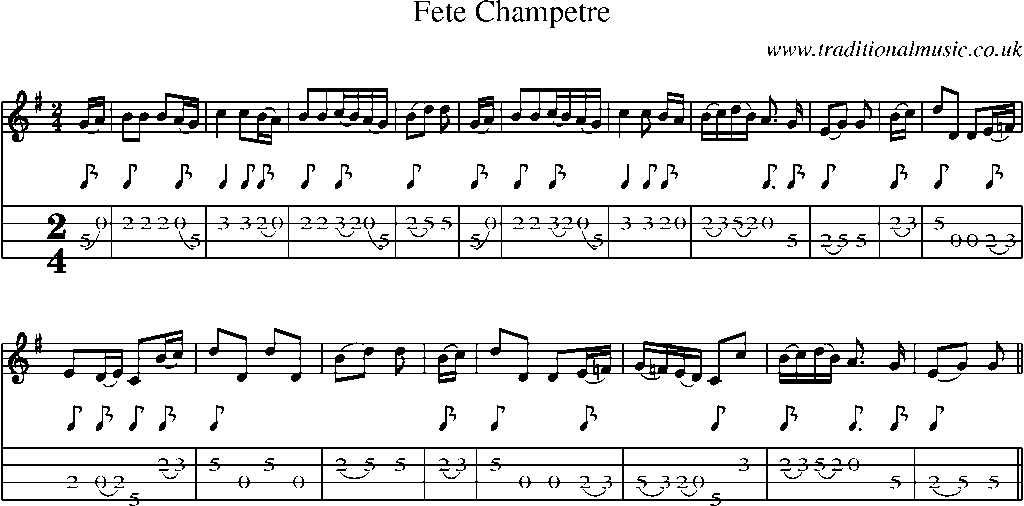 Mandolin Tab and Sheet Music for Fete Champetre
