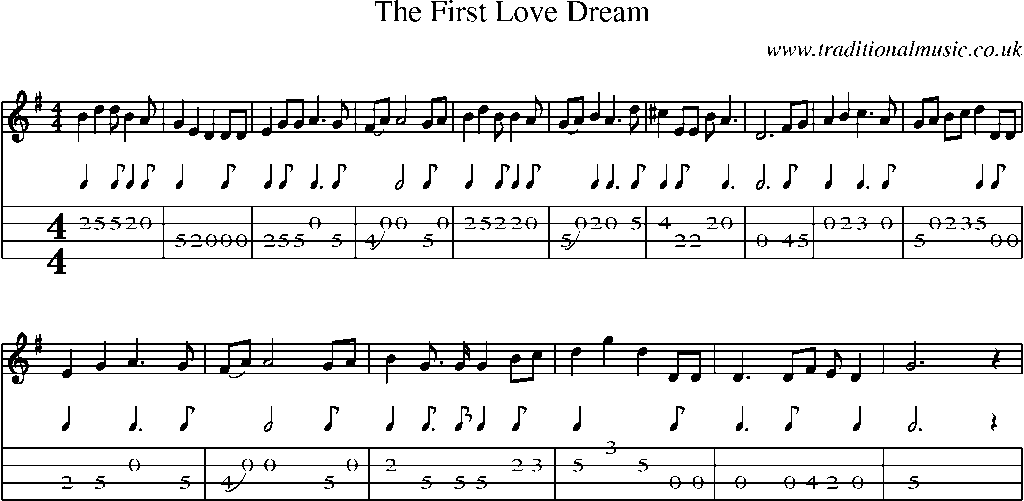 Mandolin Tab and Sheet Music for The First Love Dream