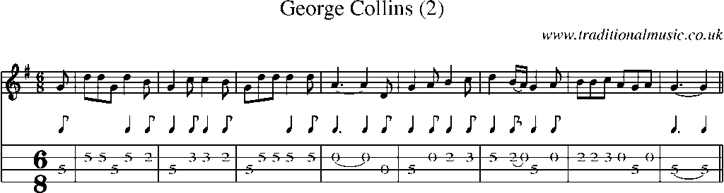 Mandolin Tab and Sheet Music for George Collins (2)