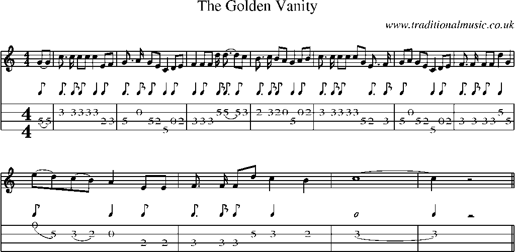 Mandolin Tab and Sheet Music for The Golden Vanity(3)