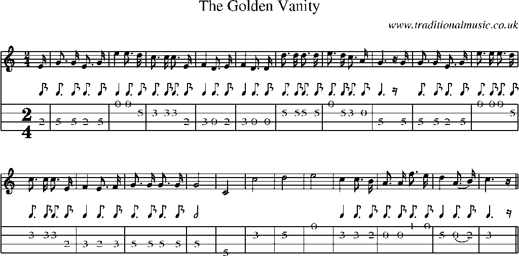 Mandolin Tab and Sheet Music for The Golden Vanity(4)