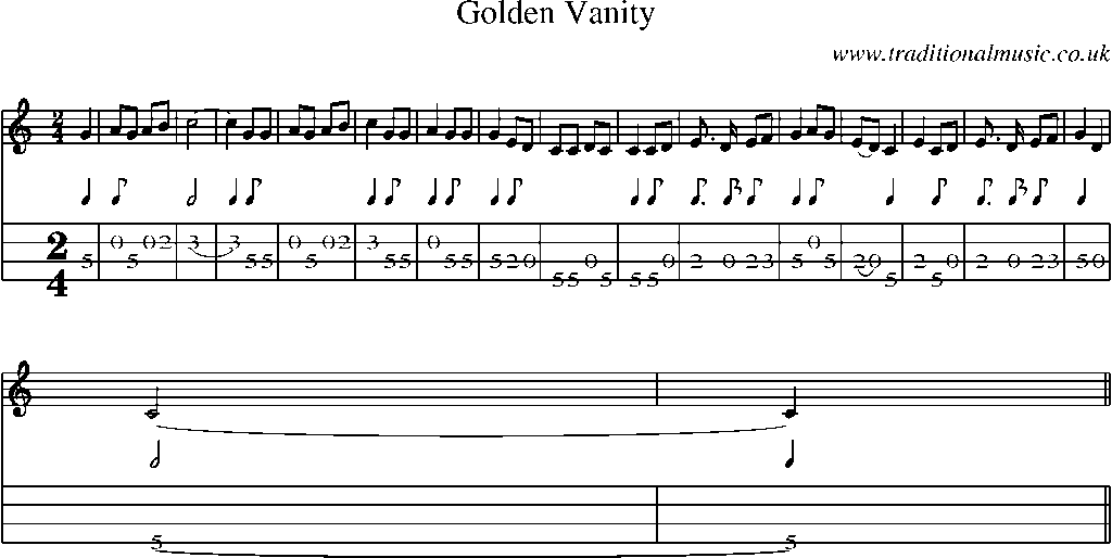 Mandolin Tab and Sheet Music for Golden Vanity