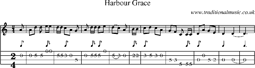 Mandolin Tab and Sheet Music for Harbour Grace