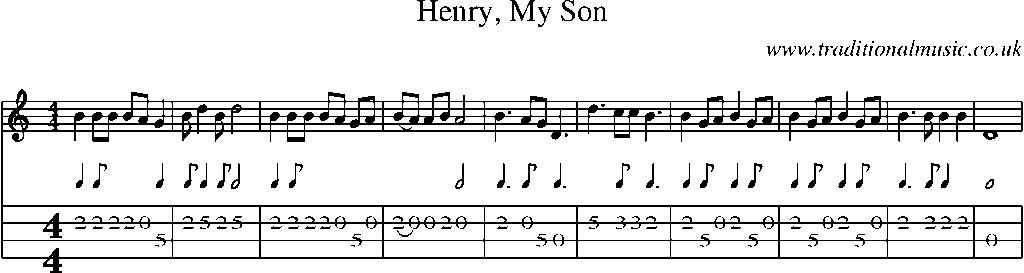 Mandolin Tab and Sheet Music for Henry, My Son(3)