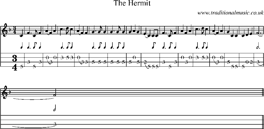Mandolin Tab and Sheet Music for The Hermit