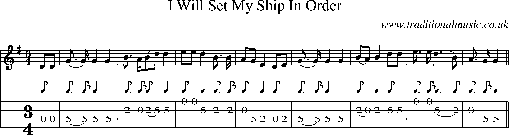 Mandolin Tab and Sheet Music for I Will Set My Ship In Order4