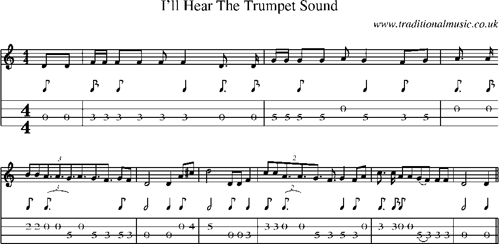 Mandolin Tab and Sheet Music for I'll Hear The Trumpet Sound