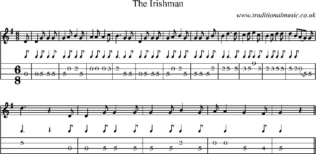 Mandolin Tab and Sheet Music for The Irishman