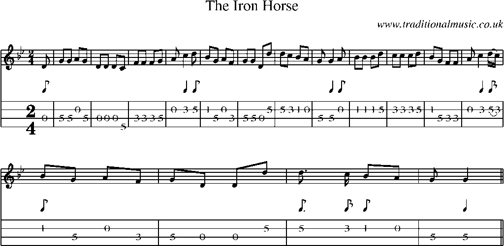 Mandolin Tab and Sheet Music for The Iron Horse