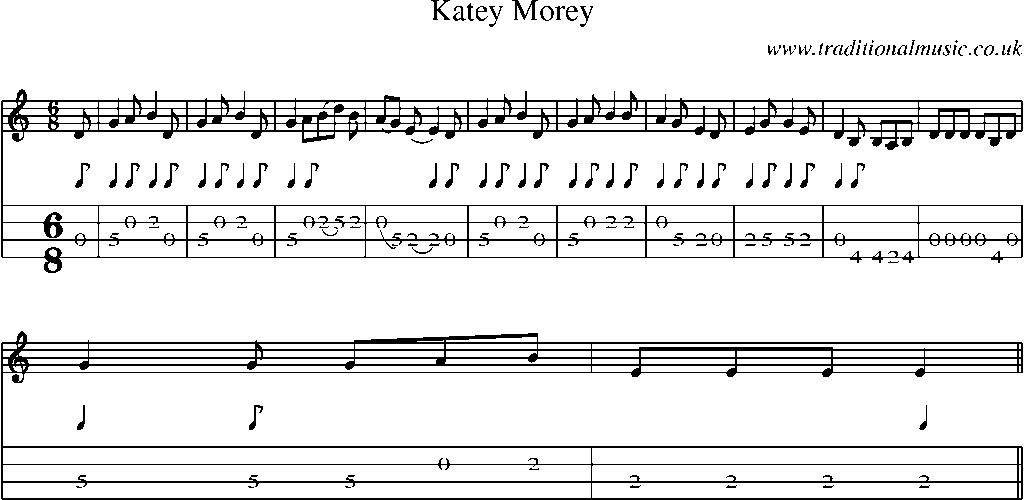 Mandolin Tab and Sheet Music for Katey Morey