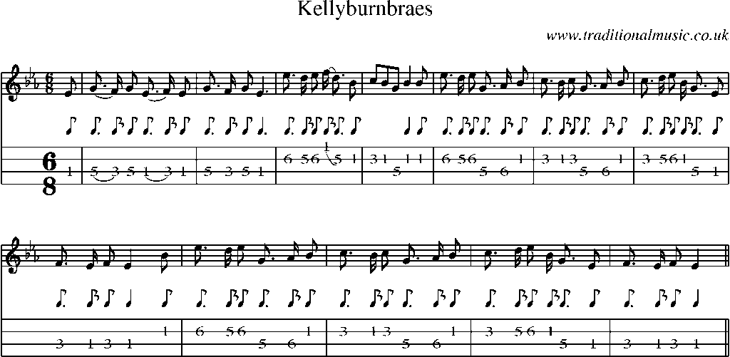 Mandolin Tab and Sheet Music for Kellyburnbraes