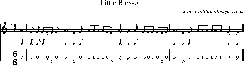 Mandolin Tab and Sheet Music for Little Blossom