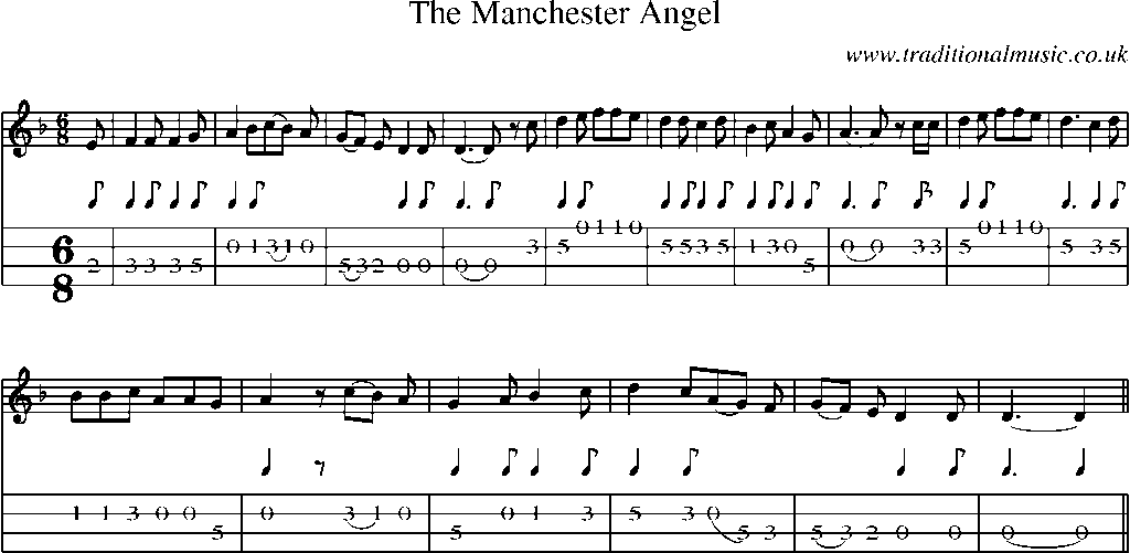 Mandolin Tab and Sheet Music for The Manchester Angel