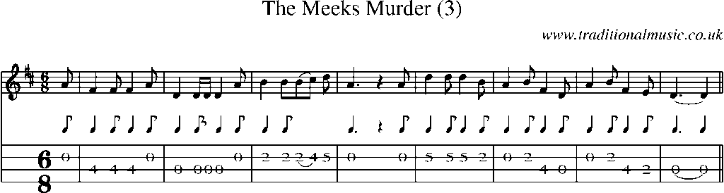 Mandolin Tab and Sheet Music for The Meeks Murder (3)