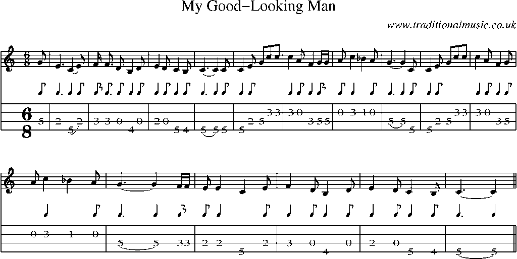Mandolin Tab and Sheet Music for My Good-looking Man