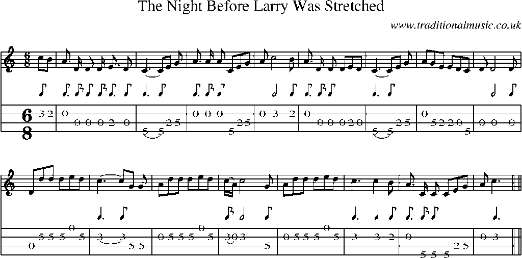 Mandolin Tab and Sheet Music for The Night Before Larry Was Stretched