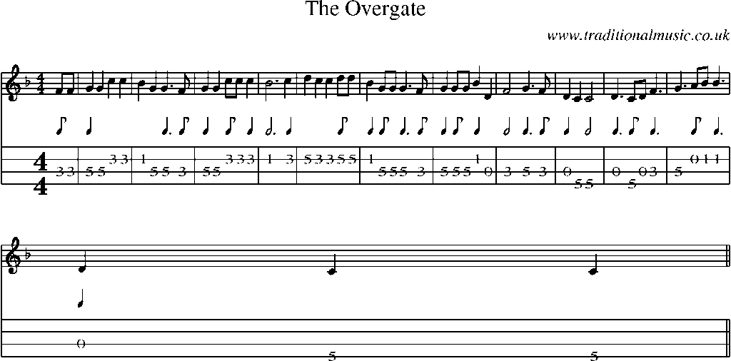 Mandolin Tab and Sheet Music for The Overgate