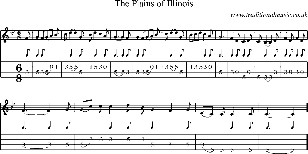 Mandolin Tab and Sheet Music for The Plains Of Illinois
