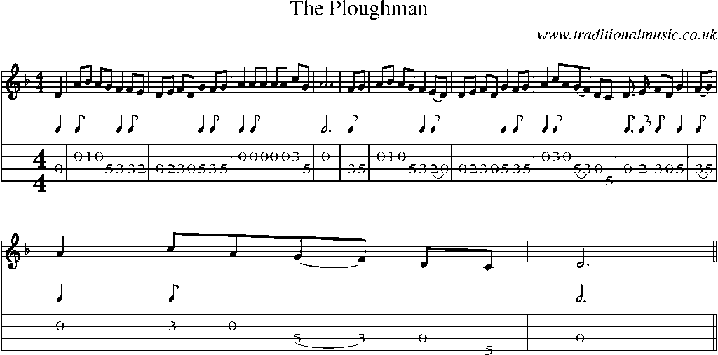 Mandolin Tab and Sheet Music for The Ploughman