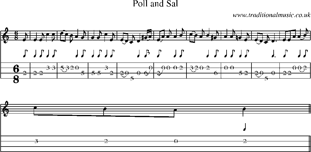 Mandolin Tab and Sheet Music for Poll And Sal